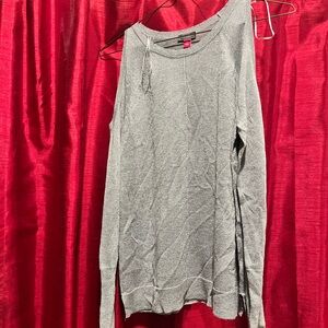 Vince Camuto Shimmering Gray Knit Top